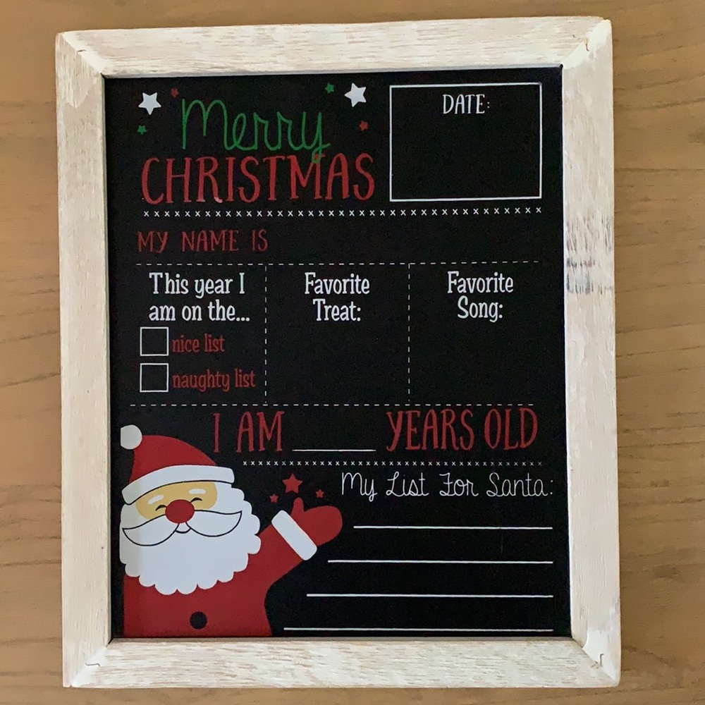 Mudpie Reversible Holiday Memory Milestone Chalkboard